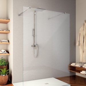 WALK-IN 8 mm CRISTALLO TRASPARENTE/GRIGIO