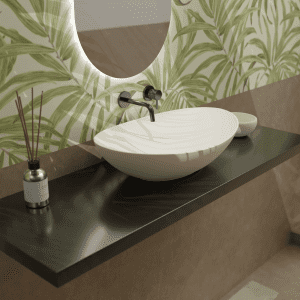 Vessel cm 60 x 39 x 15 h Opal Cream Opaco