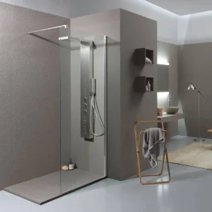 WALK-IN 8 mm PROFILO ARGENTO LUCIDO E VETRO TRASPARENTE