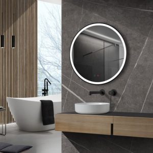 Specchio Tondo Con Luce Frontale - Serie Paris