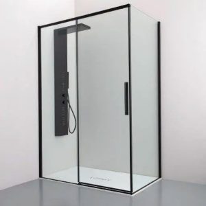 Box Doccia Angolare GL6 6 mm Porta Scorrevole + Parete Fissa