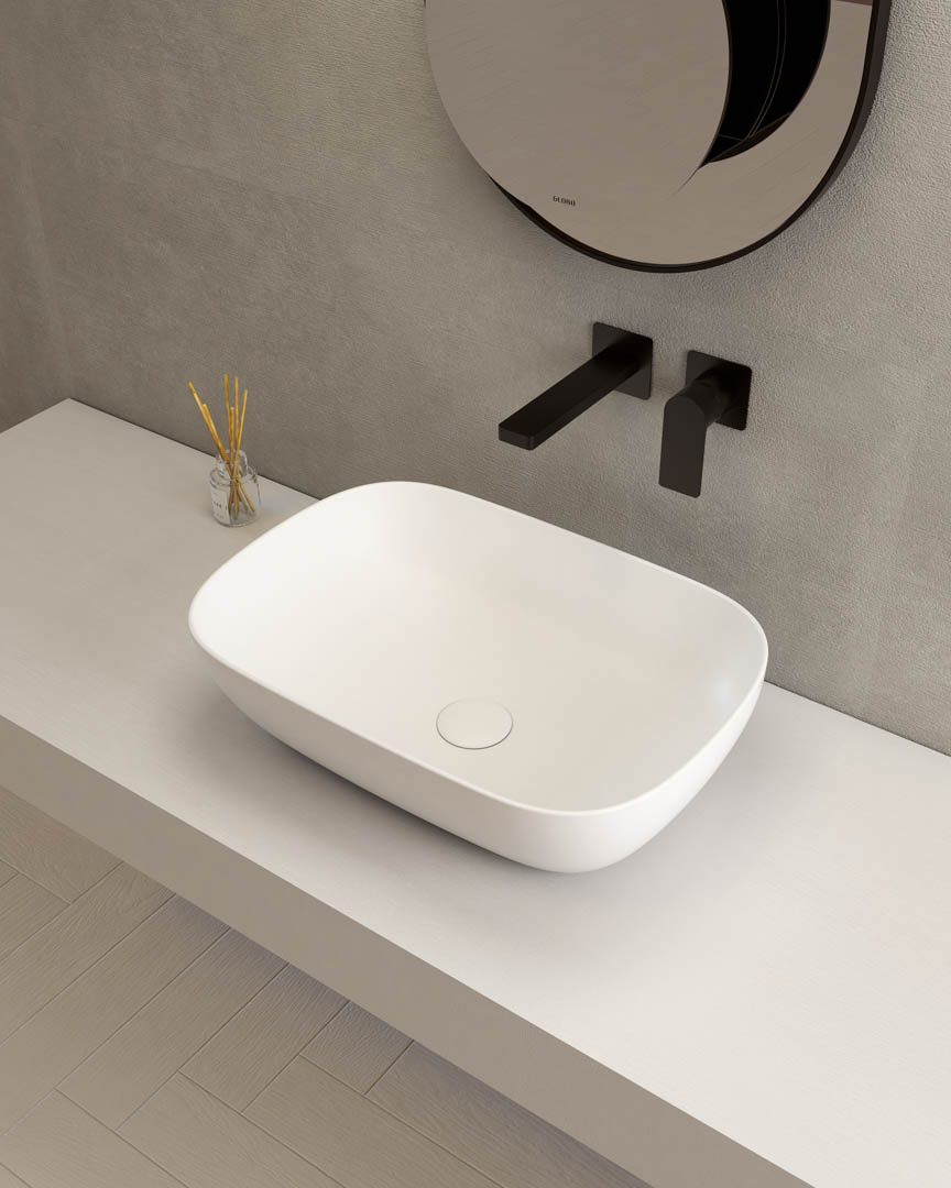 B6R56 cm 55x38x16h Bianco Lucido