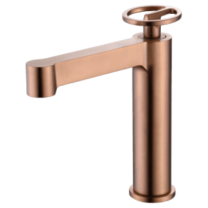 Miscelatore Monocomando Lavabo Serie Olimpo Oro Rosa Spazzolato PVD