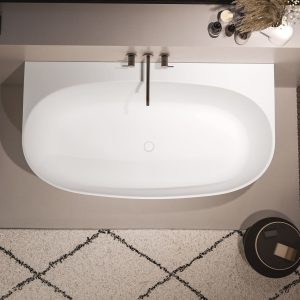 Iconik 05 - Vasca freestanding bianco opaco in Mineral Composite