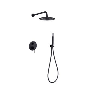 Kit Doccia con Deviatore Meccanico Serie Monza Nero Opaco
