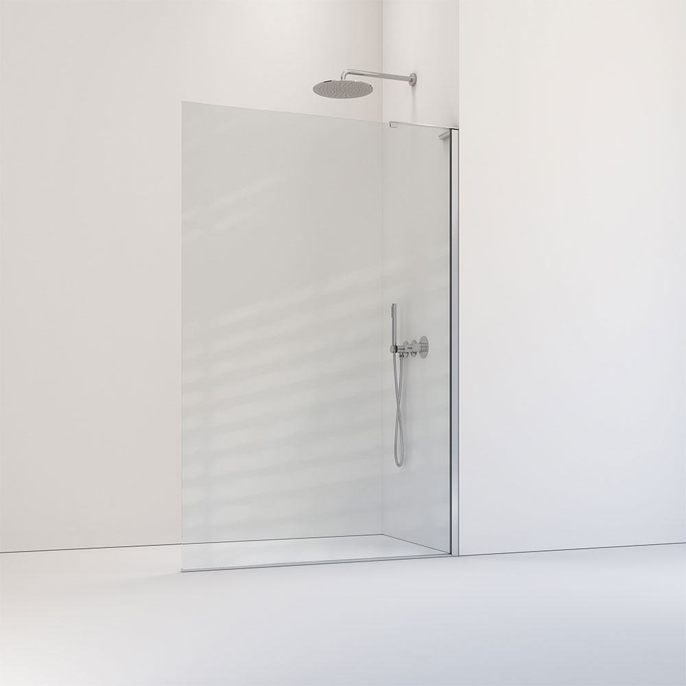 Ikon W1L Walk In - Cristallo Trasparente Profilo Cromo
