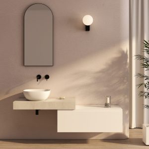 B6Q45 cm 45x45x16h Bianco Lucido