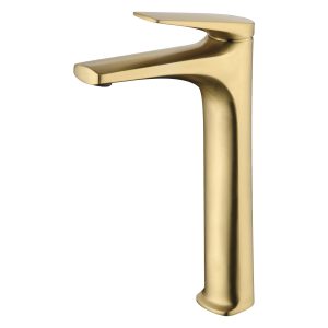Miscelatore Lavabo Alto Serie Delos Oro Spazzolato PVD