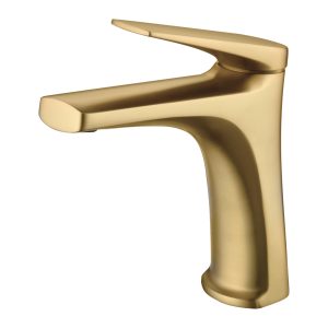 Miscelatore Lavabo Serie Delos Oro Spazzolato PVD